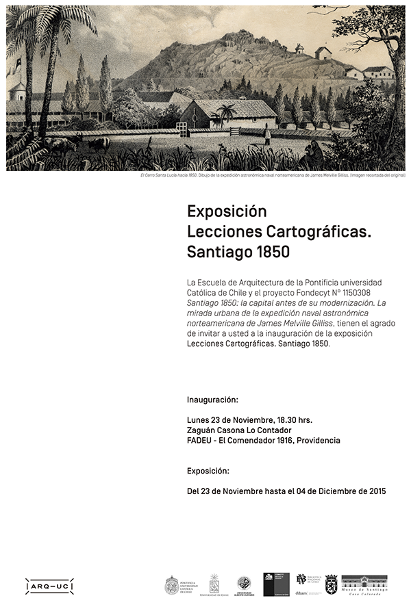 INVITACION Lecciones Cartogr ficas. Santiago 1850